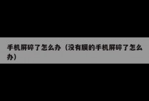 手机屏碎了怎么办（没有膜的手机屏碎了怎么办）