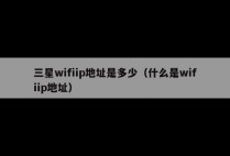 三星wifiip地址是多少（什么是wifiip地址）