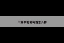 干露羊驼葡萄酒怎么样