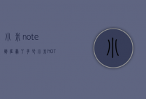 小米note到底卖了多少（小米NOTE十几月出的）