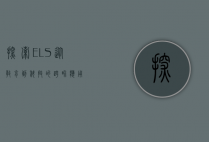 探索ELS，从教育到科技的跨界应用