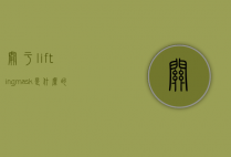 关于liftingmask是什么的信息