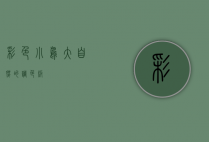 彩色小鸟，大自然的调色板