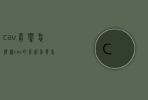 cav音响怎么样（cav的音箱音质怎么样）