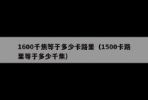 1600千焦等于多少卡路里（1500卡路里等于多少千焦）