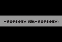 一磅等于多少厘米（蛋糕一磅等于多少厘米）