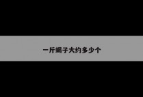 一斤蝎子大约多少个