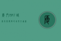 厦门BRT路线，高效便捷的城市交通新选择