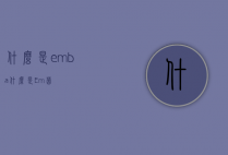 什么是emba（什么是Em菌）