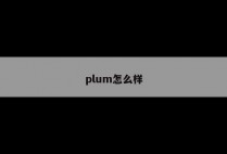 plum怎么样