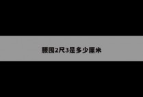 腰围2尺3是多少厘米