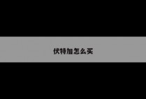 伏特加怎么买