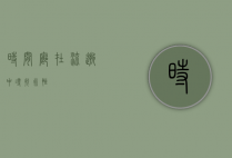 时间廊，在流逝中寻找永恒