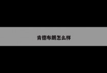 肯德布朗怎么样