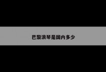 巴黎浪琴是国内多少