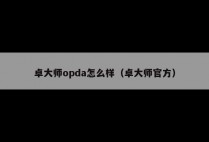 卓大师opda怎么样（卓大师官方）