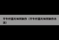 干牛杆菌片如何制作（干牛杆菌片如何制作方法）