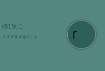 r815t二手多少钱（16款r8二手价格）
