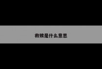 救赎是什么意思