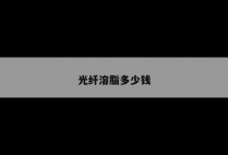 光纤溶脂多少钱