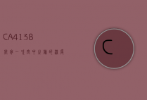 CA4138航班，一次空中之旅的深度解析