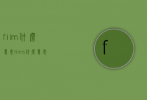 film什么意思（films什么意思）