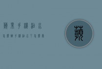苹果手机沾水怎么办（手机沾水了怎么处理）