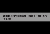 越南11月份气候怎么样（越南十一月份天气怎么样）