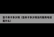 垫个鼻子多少钱（垫鼻子多少钱当代服务电话是什么）