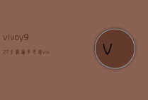 vivoy927全网通多少钱（vivoy927手机多少钱）