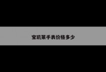宝玑莱手表价格多少