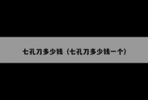 七孔刀多少钱（七孔刀多少钱一个）