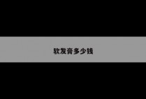 软发膏多少钱