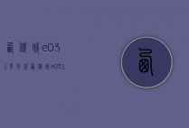 西铁城e031多少钱（西铁城e031价格）