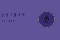 大米手机多少钱（米手机报价）