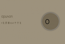 opusone怎么读（opus中文怎么读）