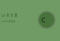cpi是什么（cpi是什么证书）