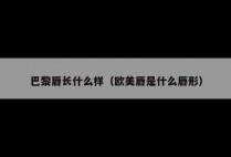 巴黎唇长什么样（欧美唇是什么唇形）