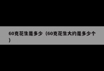 60克花生是多少(60克花生大约是多少个)