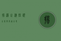 扬汤止沸，短视之策与长远之思
