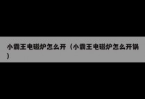 小霸王电磁炉怎么开（小霸王电磁炉怎么开锅）