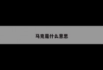 马克是什么意思
