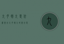 九月初九是什么节日（九月初九的节日是什么）