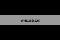 诺特红酒怎么样