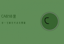CA838航班，一次难忘的飞行体验