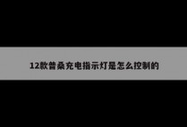 12款普桑充电指示灯是怎么控制的