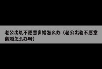 老公出轨不愿意离婚怎么办（老公出轨不愿意离婚怎么办呀）