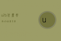 u2b什么好用（u2b品牌介绍）