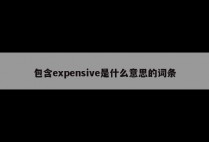 包含expensive是什么意思的词条