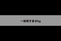 一磅等于多少kg
